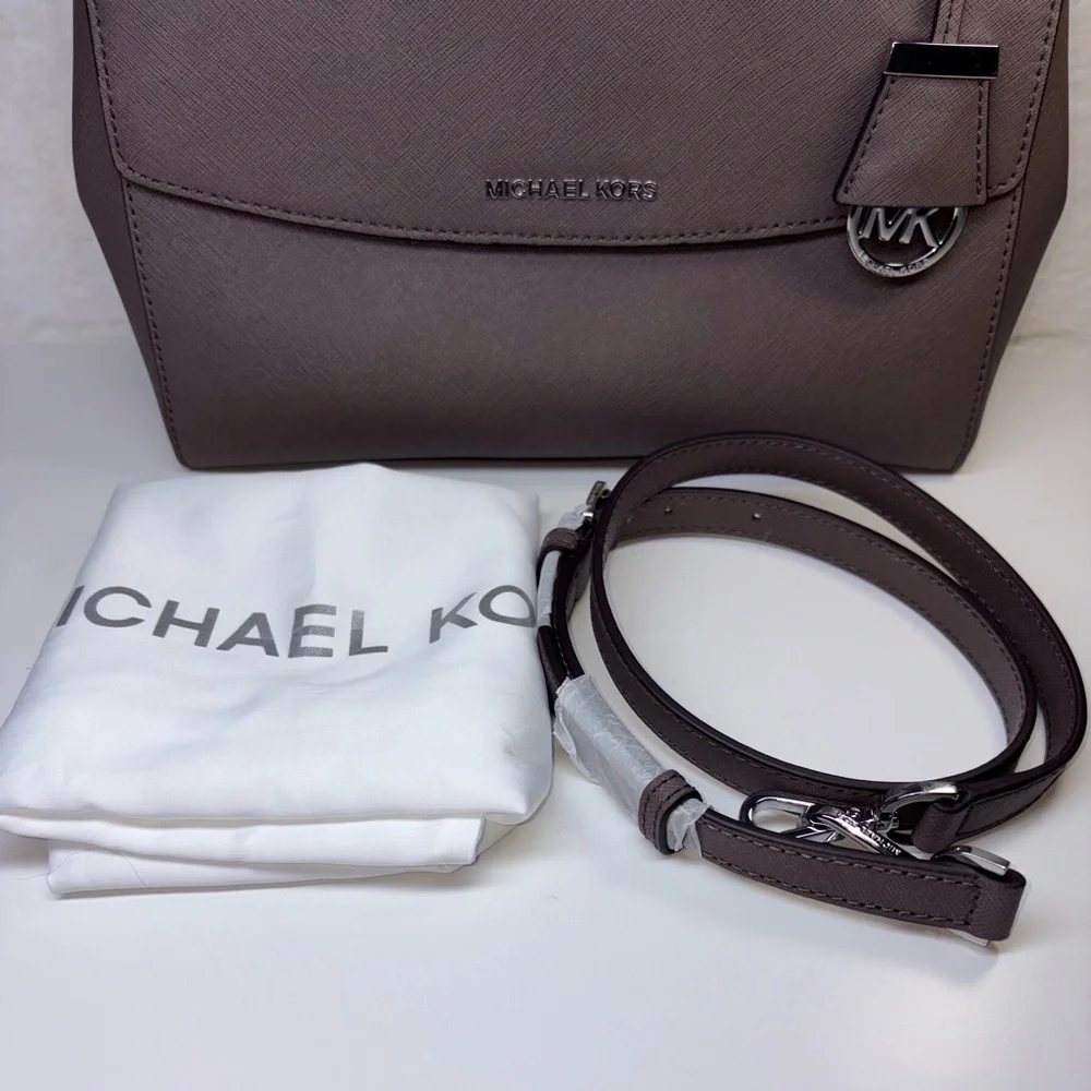 Michael Kors Medium Ava Saffiano Leather Satchel